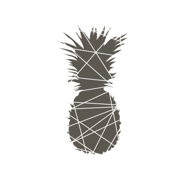 Ananas soyut resim. Vektör 