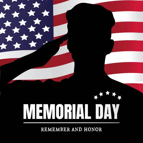 Memorial Day USA. Lembrar e honrar. —  Vetores de Stock