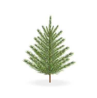 Noel Ağacı Vektör İllüstrasyonu. 