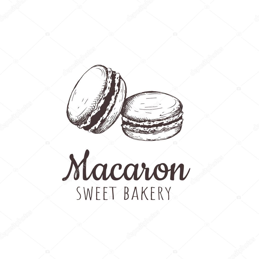 Macaron, macaroon, Macaron sketch hand drawing.  