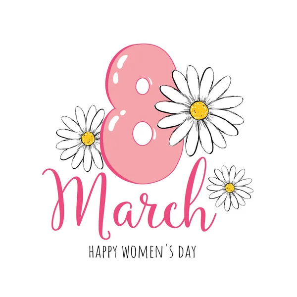 Plakat fröhlicher Frauentag 8. März — Stockvektor