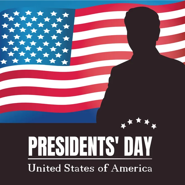 Cartaz dia presidentes felizes . —  Vetores de Stock