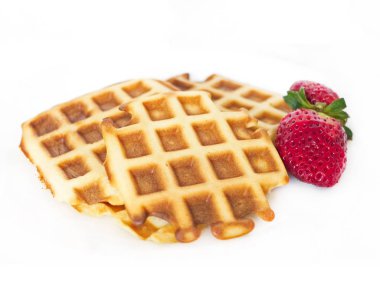Çilekli Viyana waffleları 