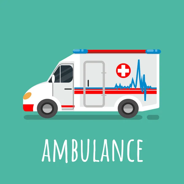 Ambulans araç izole simgesi. — Stok Vektör