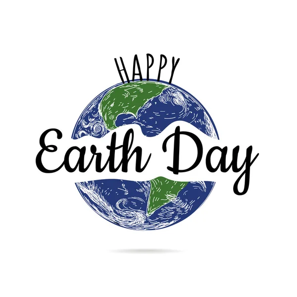 Happy Earth Day poster. — Stock Vector