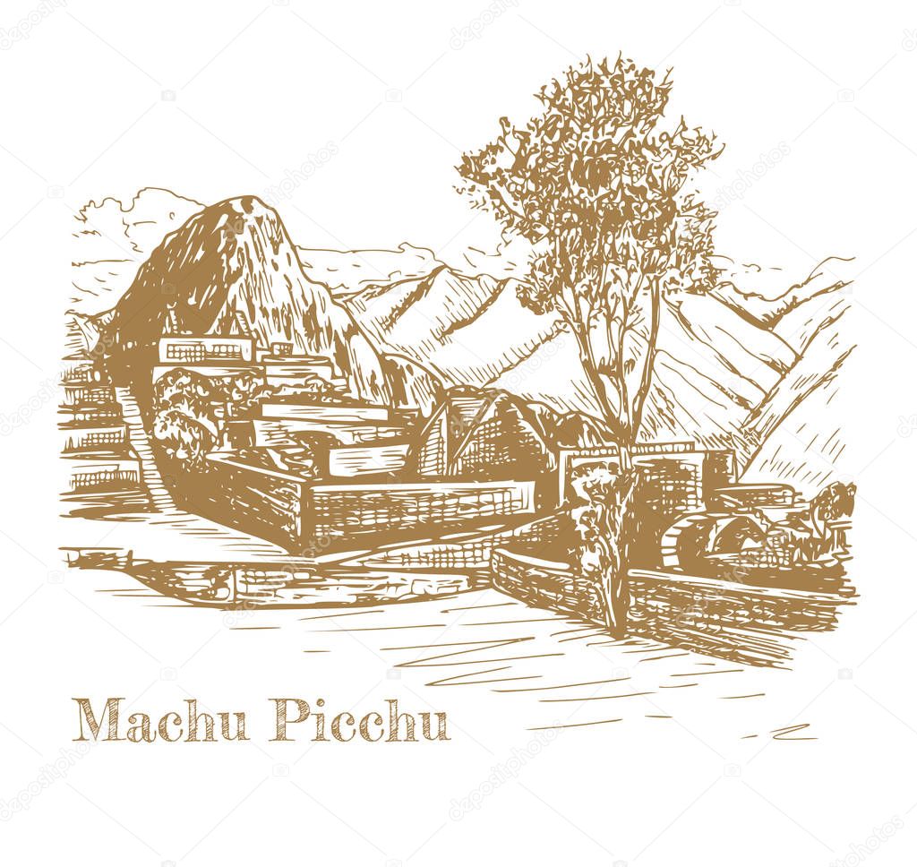 Ruin of ancient civilization Machu Picchu. 