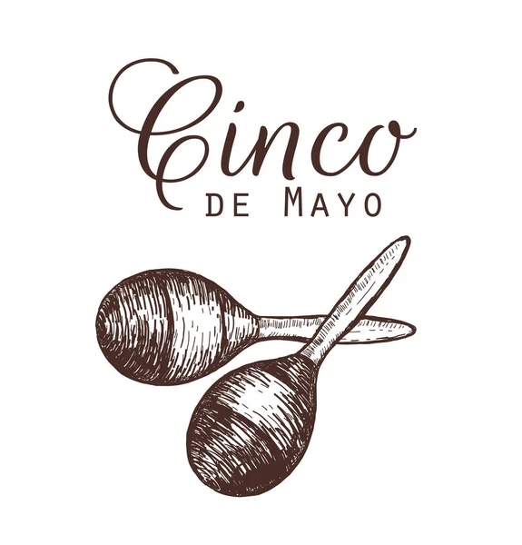 Cinco de mayo vector illustration sketch. — Stock vektor