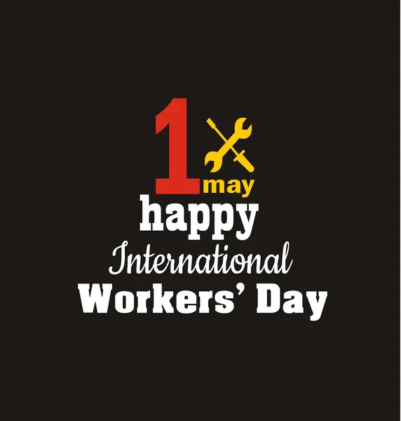 5月1日-劳动节国际劳工日 — 图库矢量图片