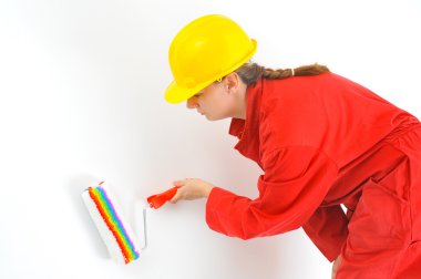 Gerçek kadın ressam onu daire tadilatı