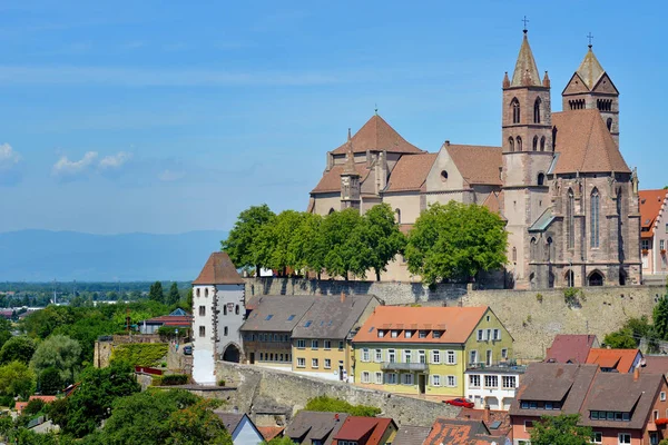 Widok miasta Breisach nad Renem — Zdjęcie stockowe
