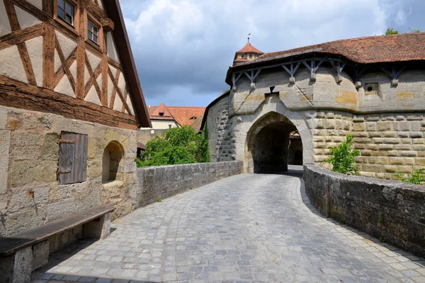 Porte bastion Spital à Rothenburg ob der Tauber en Allemagne — Photo
