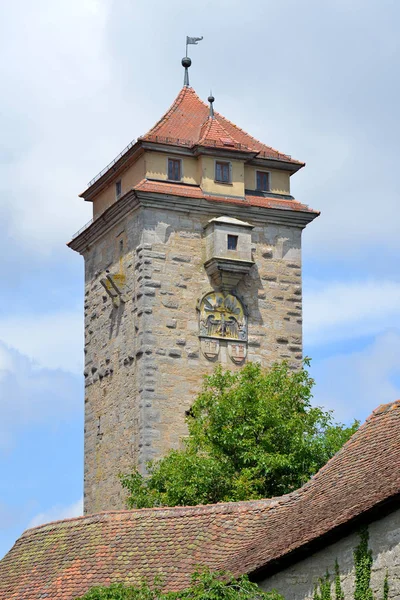 Spital-bastion gate tower in Rothenburg ob der Tauber in Germany — Stock fotografie