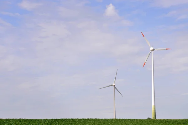 風タービン、グリーン エネルギーの概念 — ストック写真