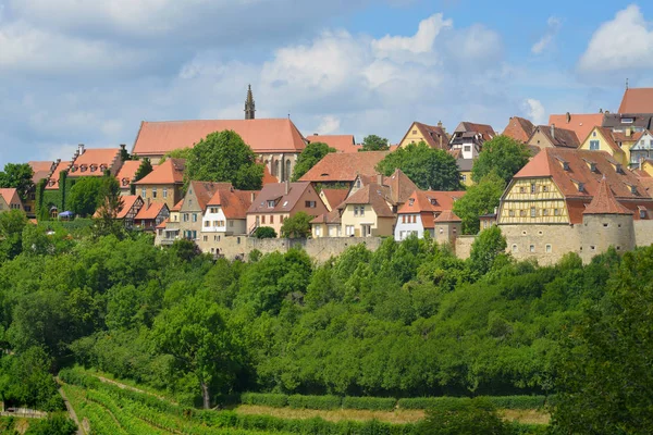Panorama di Rothenburg ob der Tauber, Germania — Foto Stock
