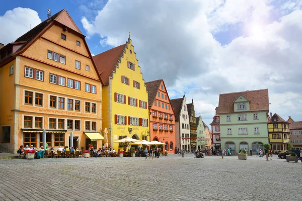 Marktplatz in Rothenburg ob der Tauber，德国 — 图库照片