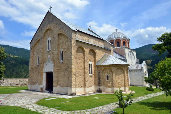 Studenica Σερβια Ιουλιου Ιδρύθηκε 12Ο Αιώνα Σερβική Ορθόδοξη Μονή Στουντένιτσα — Φωτογραφία Αρχείου