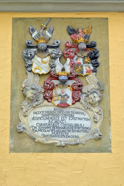 Rothenburg Der Tauber Niemcy Lipiec Szczegóły Fasady Centrum Miasta Lipca — Zdjęcie stockowe