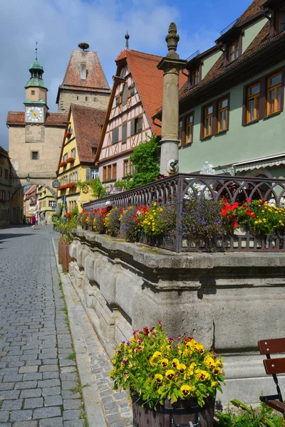 Rothenburg Der Tauber Niemcy Lipiec Widok Ulicy Centrum Miasta Lipca — Zdjęcie stockowe