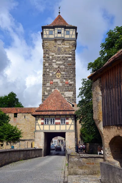 Rothenburg Der Tauber Niemcy Lipiec Widok Ulicy Centrum Miasta Lipca — Zdjęcie stockowe