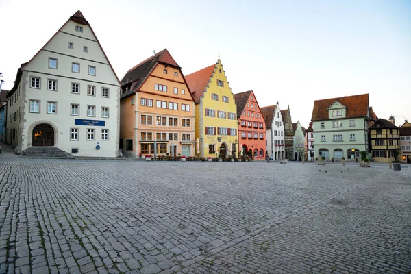 Rothenburg Der Tauber Niemcy Lipiec Widok Ulicy Centrum Miasta 2017 — Zdjęcie stockowe