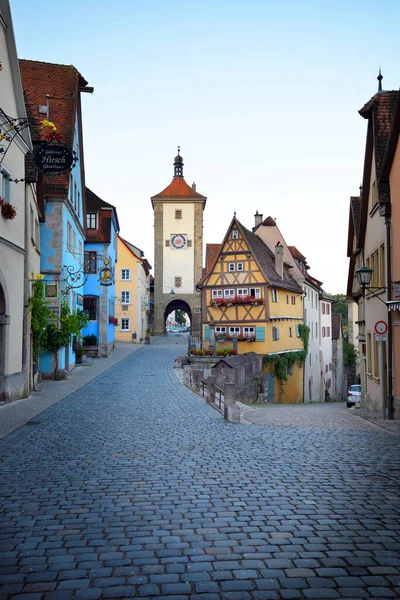 Rothenburg Der Tauber Niemcy Lipiec Widok Ulicy Centrum Miasta 2017 — Zdjęcie stockowe