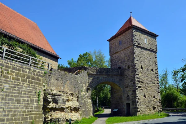 Rothenburg Der Tauber Germany Июля Вид Улицу Центре Города Июля — стоковое фото