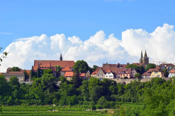 Rothenburg Der Tauber Tyskland Juli Gatuvy Över Centrum Den Juli — Stockfoto