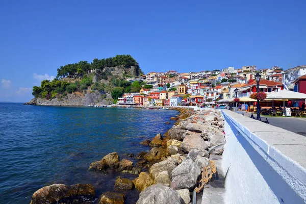 Parga Griekenland August Luchtfoto Van Parga Augustus 2018 Parga Griekenland — Stockfoto