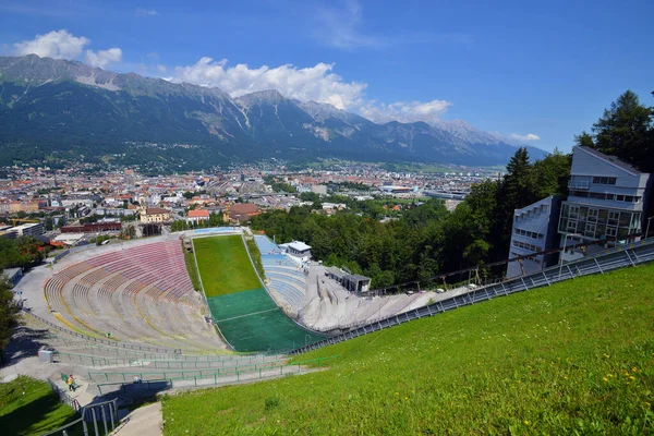 Innsbruck Österreich August Das Bergisel Schanzenstadion August 2019 Innsbruck Österreich — Stockfoto