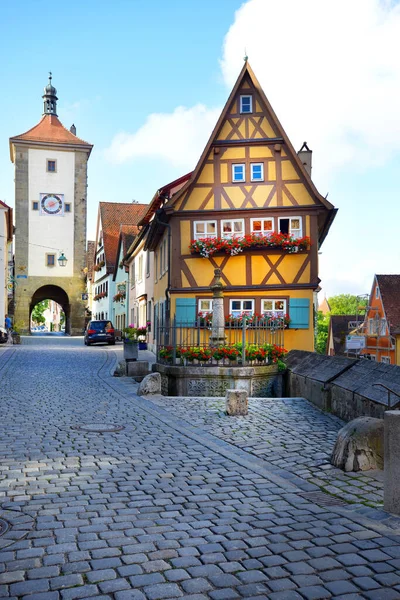 Rothenburg Der Tauber Germany July Old Town City Center Rothenburg — Stock Photo, Image