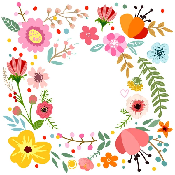 Ramo floral botánico — Vector de stock