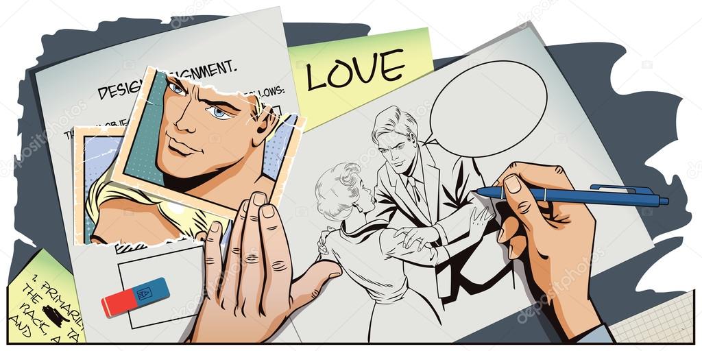 Broken Heart Girl And Boy Talking Stock Vector C Bomg11 125927308