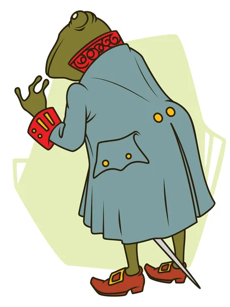 Rana con chaqueta . — Archivo Imágenes Vectoriales