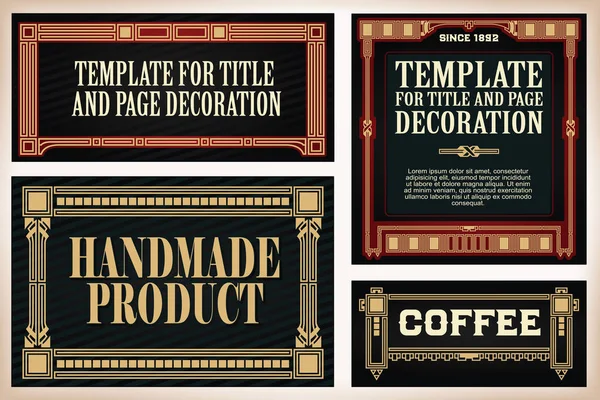 Diseño de marco vintage para etiquetas — Archivo Imágenes Vectoriales