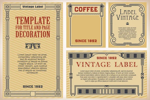 Etiketler için vintage gövde tasarımı — Stok Vektör