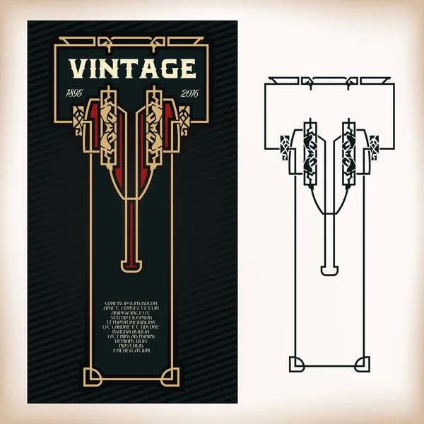 Vintage képkeret design-Címkék — Stock Vector