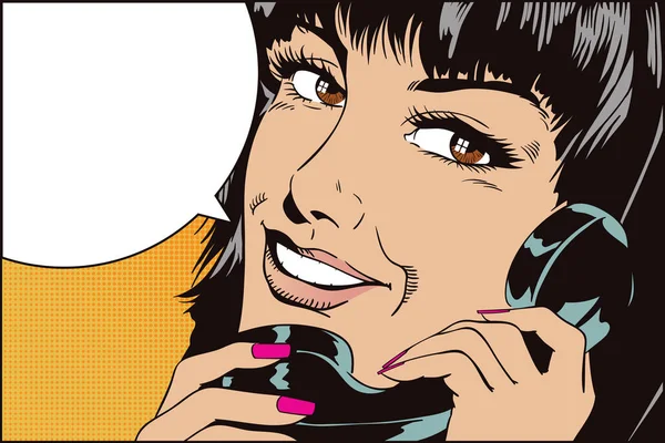 Menina com telefone. Ilustração das existências . —  Vetores de Stock