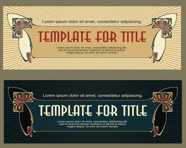 Vintage frame design for labels, banner, sticker and other desig — Stock Vector