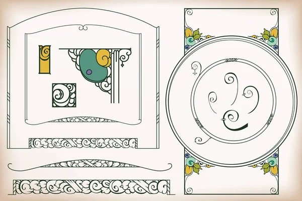 Vintage design, címkék, zászló, matrica és más design. — Stock Vector