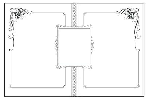 Vector template. Poppy border — Stock Vector