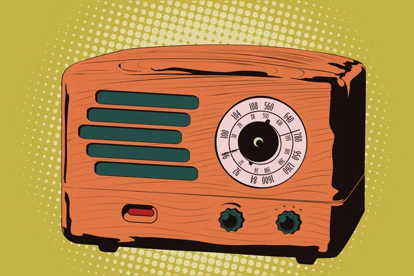 Illustration vectorielle. Ancienne radio — Image vectorielle