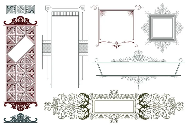 Moldura decorativa. Modelo de vetor . — Vetor de Stock