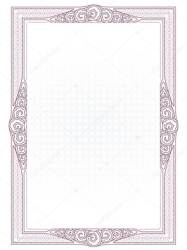 Vector template for the design of certificate, advertisements, i