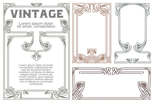 Vector vintage labels on different versions. — Stock Vector