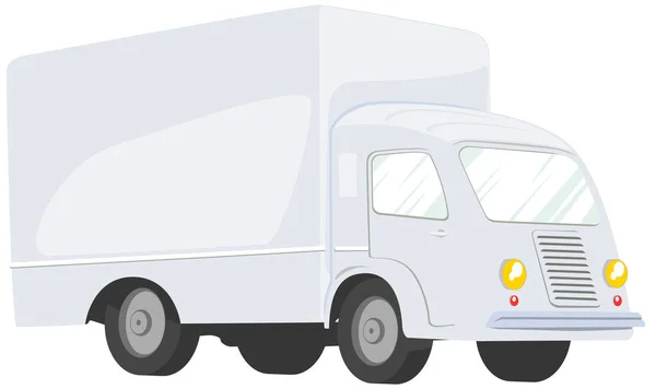 Camión Carga Furgonetas Reparto Ilustración General — Vector de stock