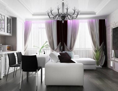Beyaz salon iç