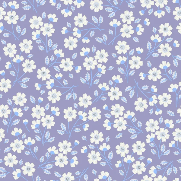 Cute seamless pattern in small flowers