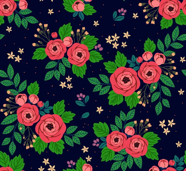 Cute floral pattern in the small flowers. Ditsy print. Seamless vector texture. Elegant template for fashion prints. Printing with small  flowers on color background