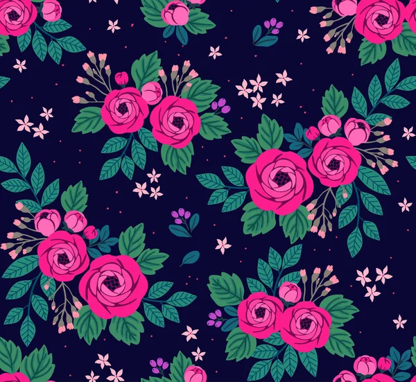 Cute floral pattern in the small flowers. Ditsy print. Seamless vector texture. Elegant template for fashion prints. Printing with small  flowers on color background