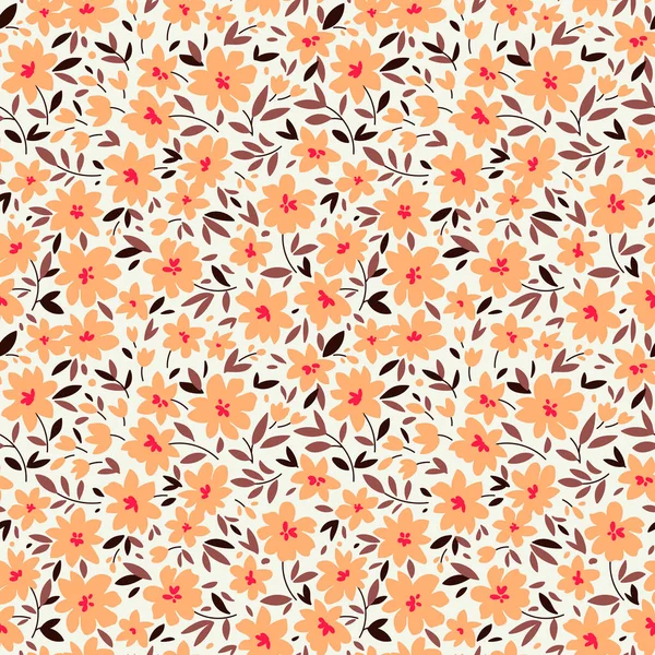 Cute floral pattern in the small flowers. Ditsy print. Seamless vector texture. Elegant template for fashion prints. Printing with small  flowers on color background